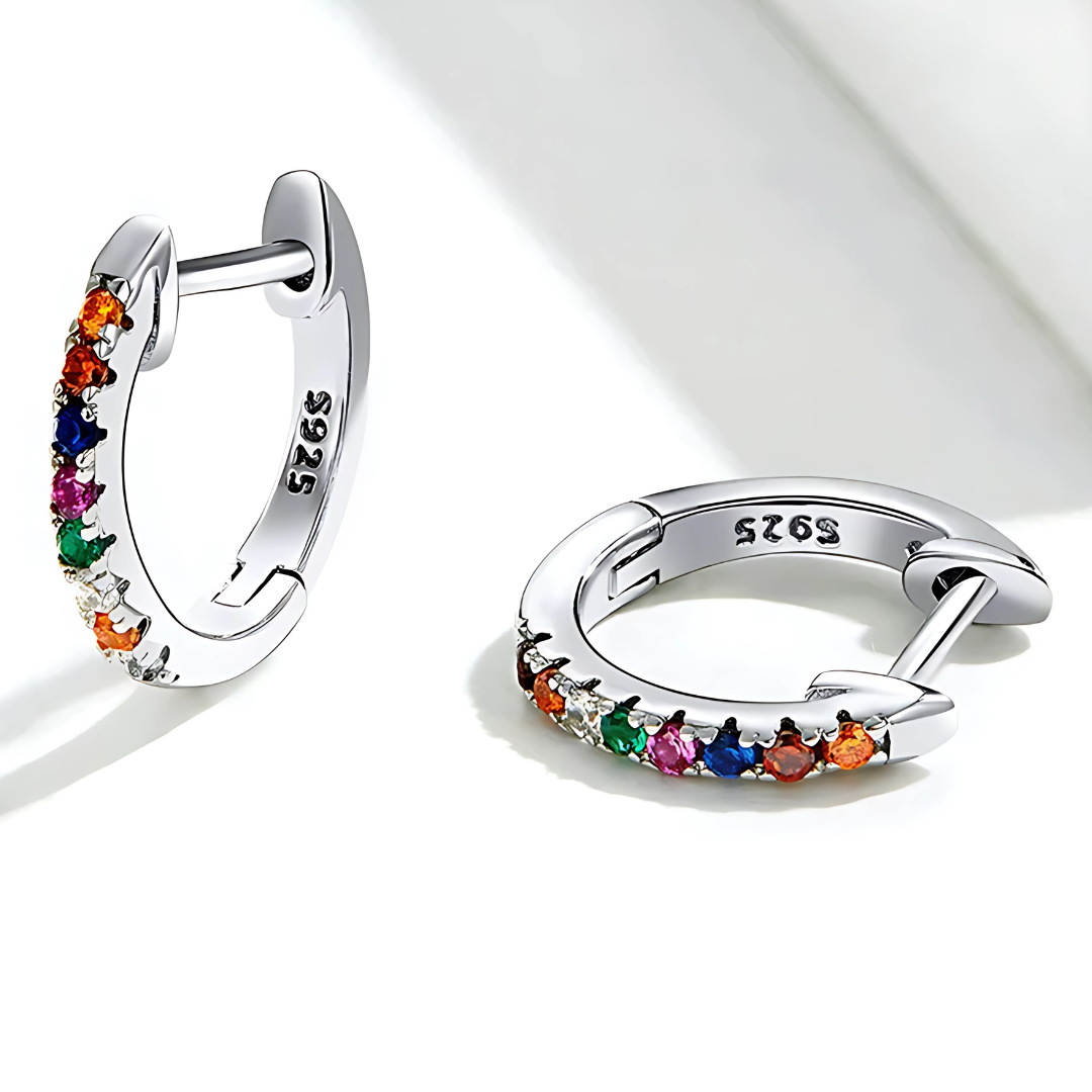 CRYSTAL HOOP EARRINGS