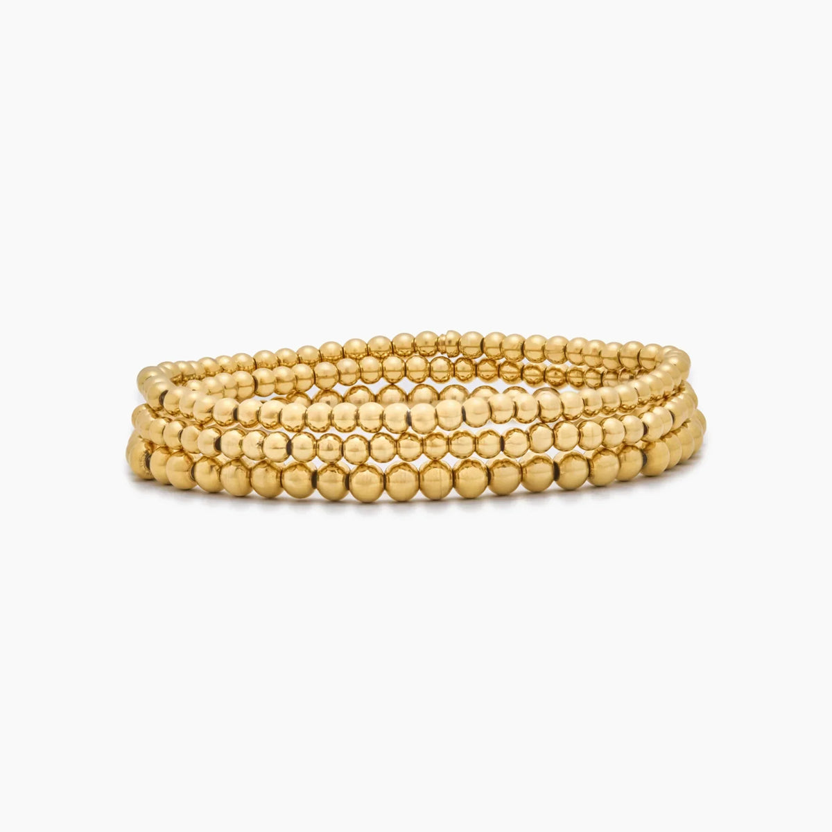 433 Gold Beaded Bracelet Stack