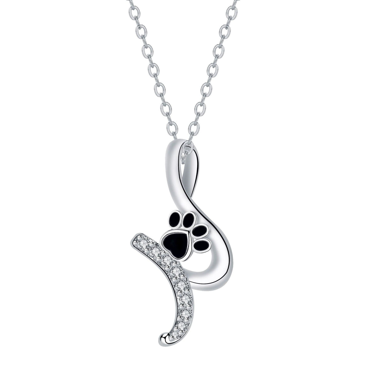 Cute Paw Print Pendant Necklace