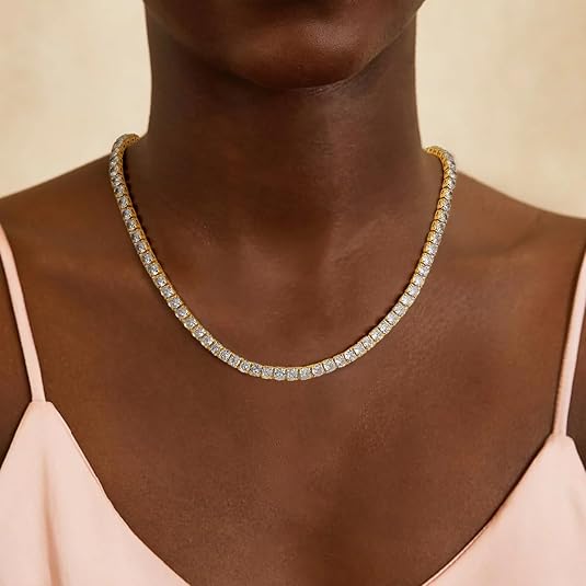 Tennis Necklace | Gold