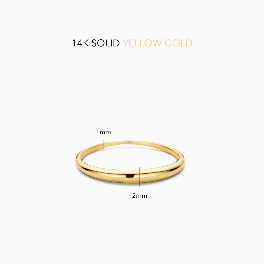 Slim Dome Ring | Gold