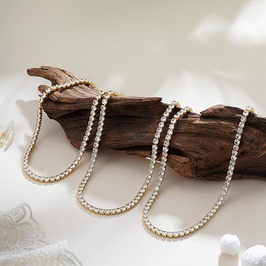 Tennis Necklace | Gold
