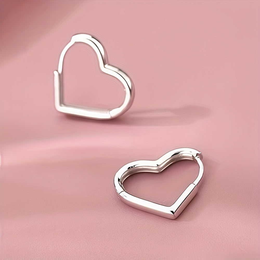 Golden Heart Stainless Steel Earrings