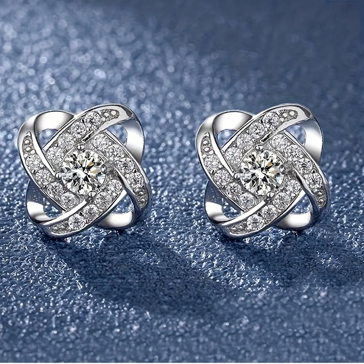 Purple Four-Leaf Clover Earrings