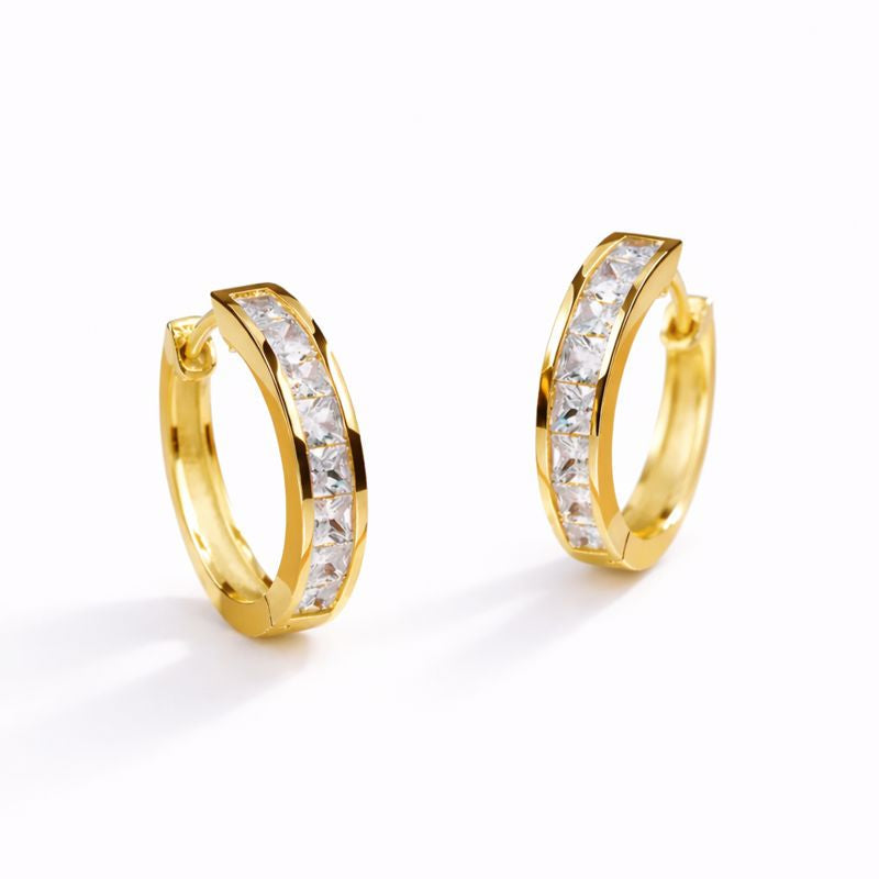 ATHENA CZ HOOP EARRINGS