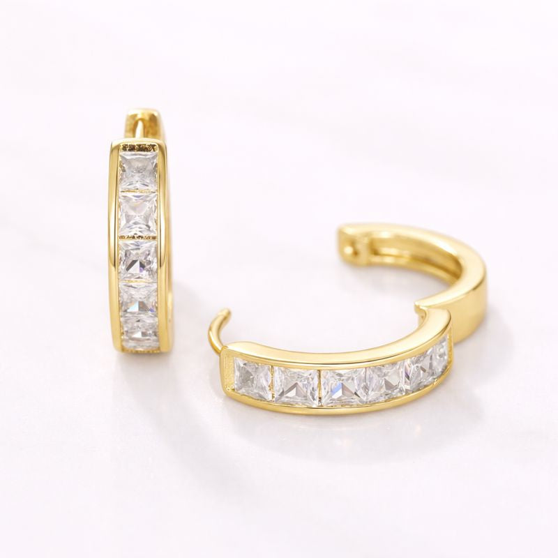 ATHENA CZ HOOP EARRINGS