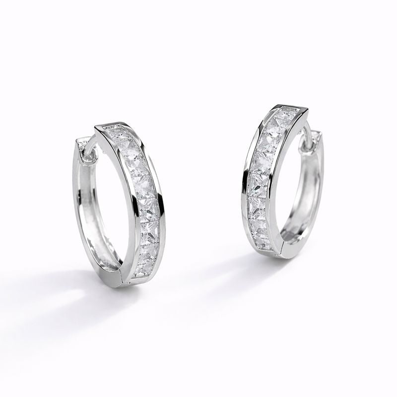 ATHENA CZ HOOP EARRINGS