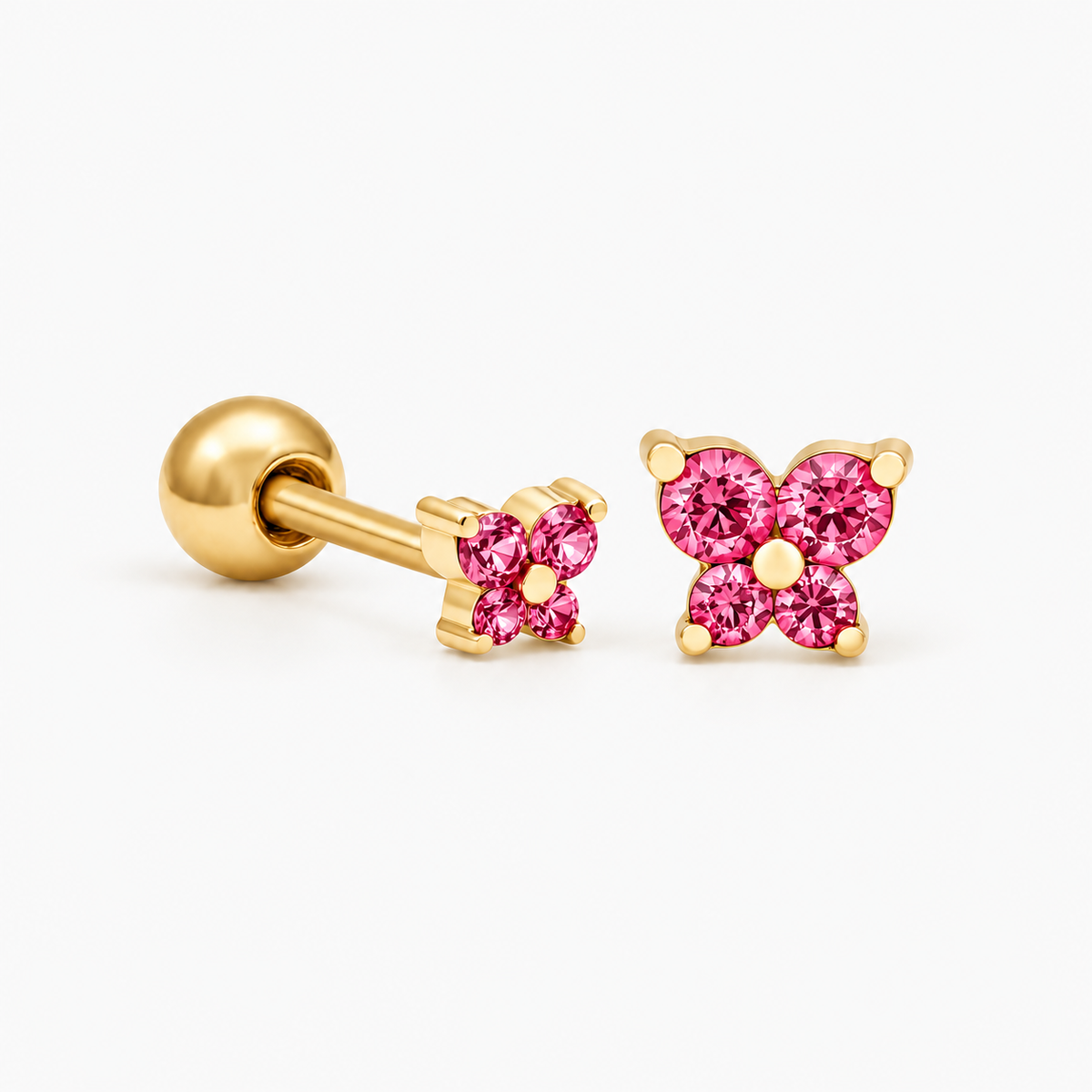 BALL BACK BIRTHSTONE EARRINGS