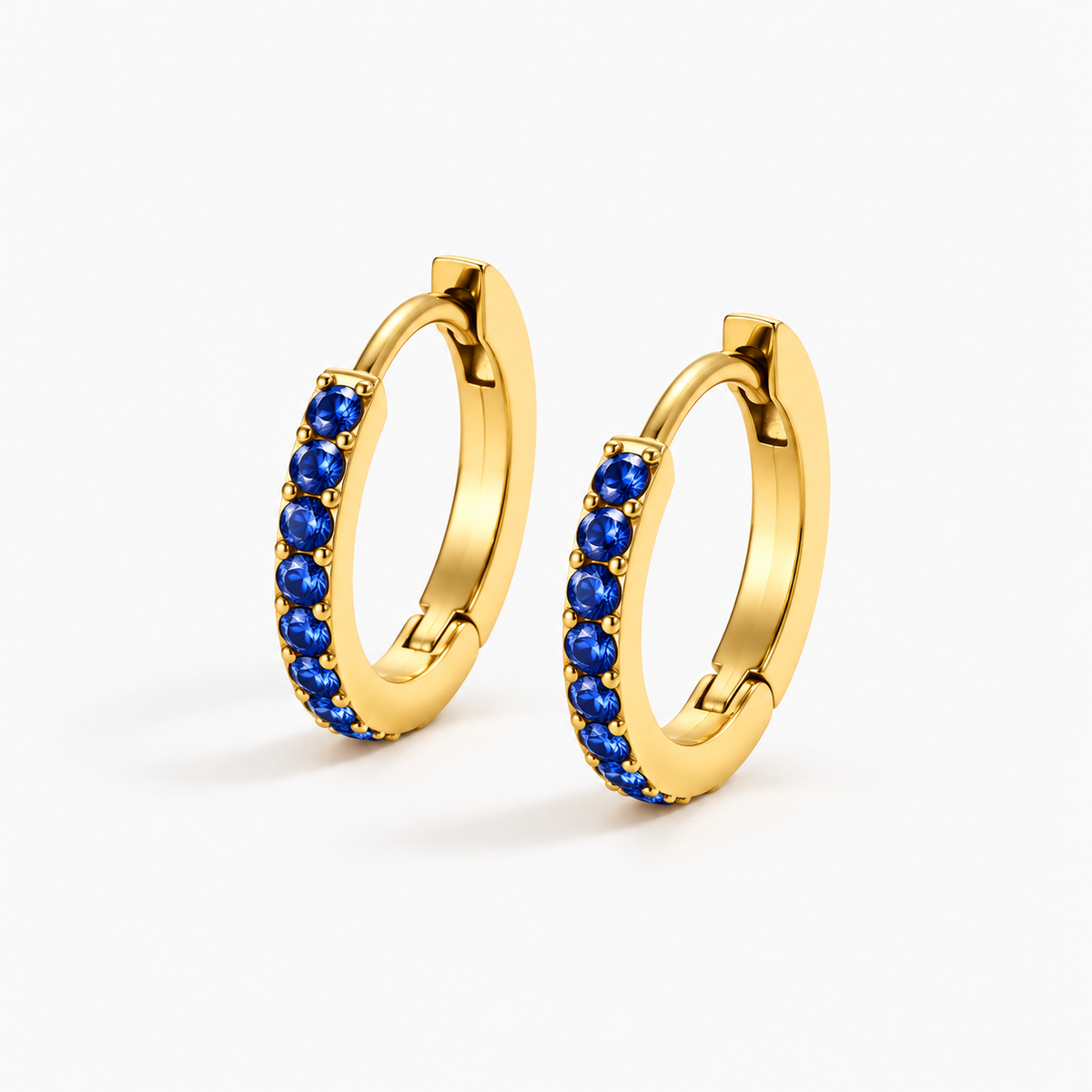 BIRTHSTONE HUGGIE EARRINGS