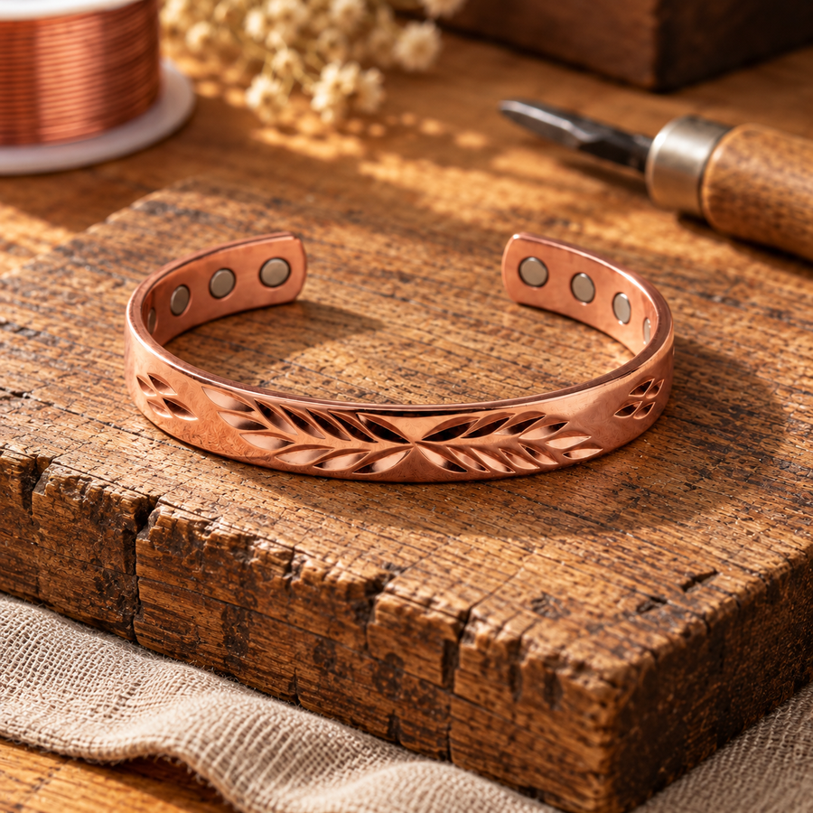 Feather Copper Bracelet