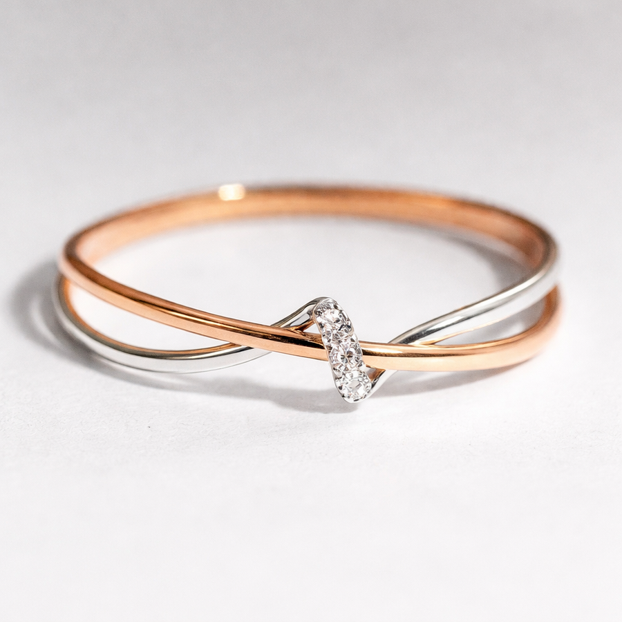 Eliza | Vintage Golden & Silver Twist Ring