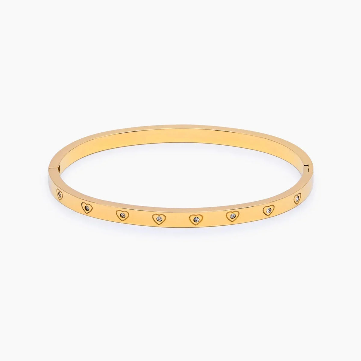 Crystal Heart Bangle