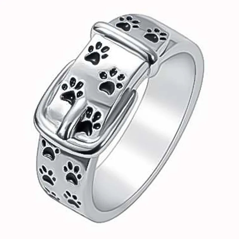 Cute and Stylish Dog-Inspired Collar Ring
