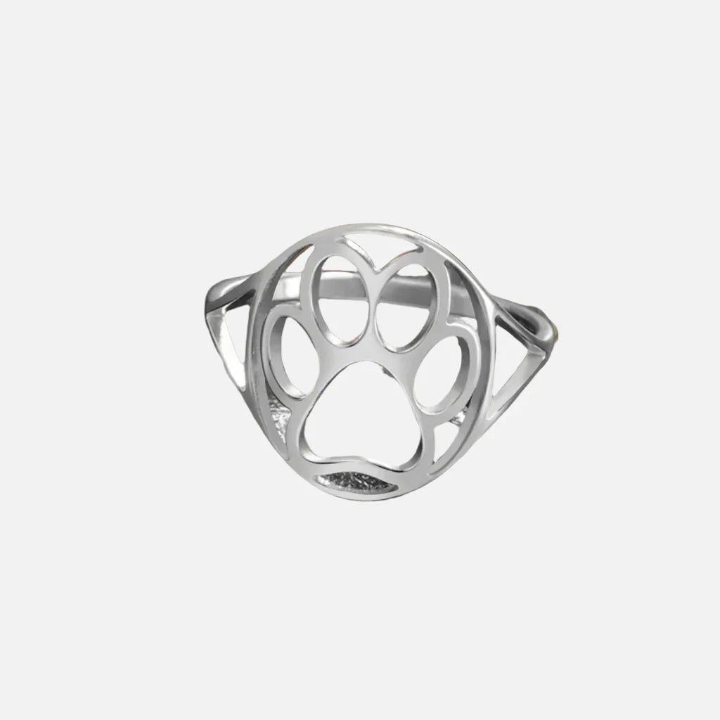 Open Paw Ring in Stainless Steel – Lightweight & Stylish