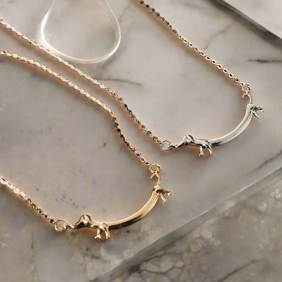 Gold-Tone Dachshund Necklace