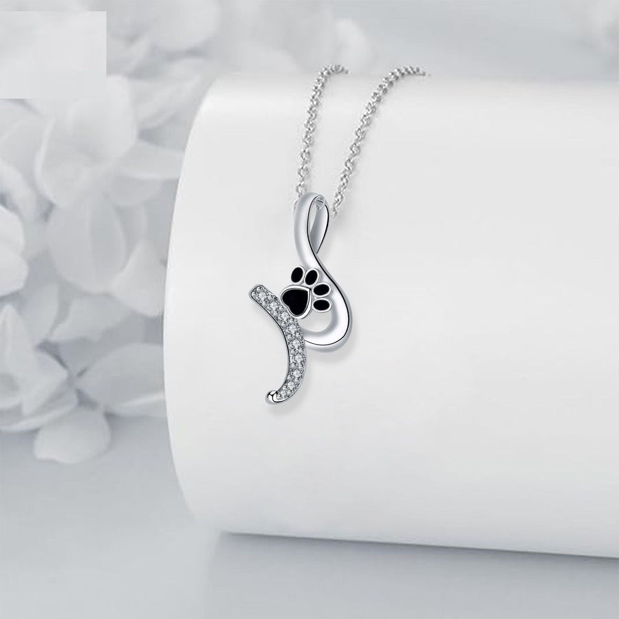 Cute Paw Print Pendant Necklace