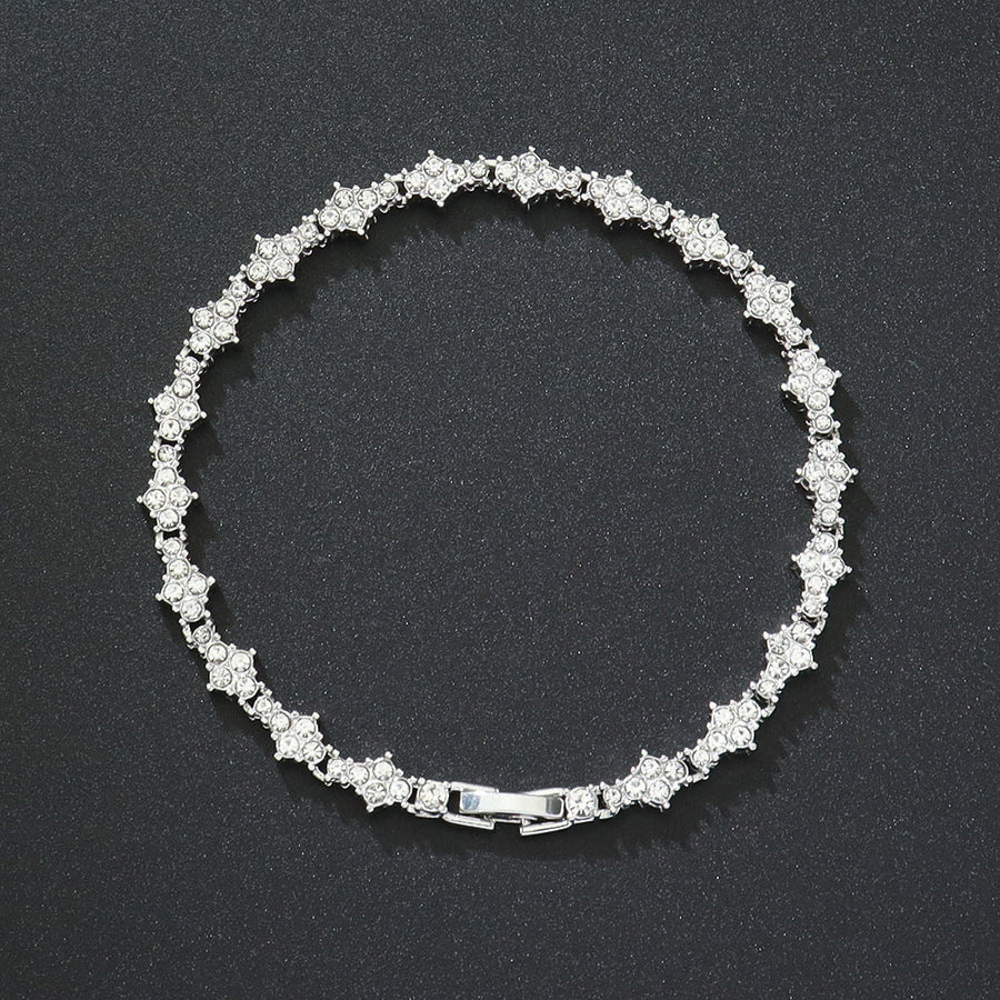 Classic Cluster Tennis Bracelet | Gold