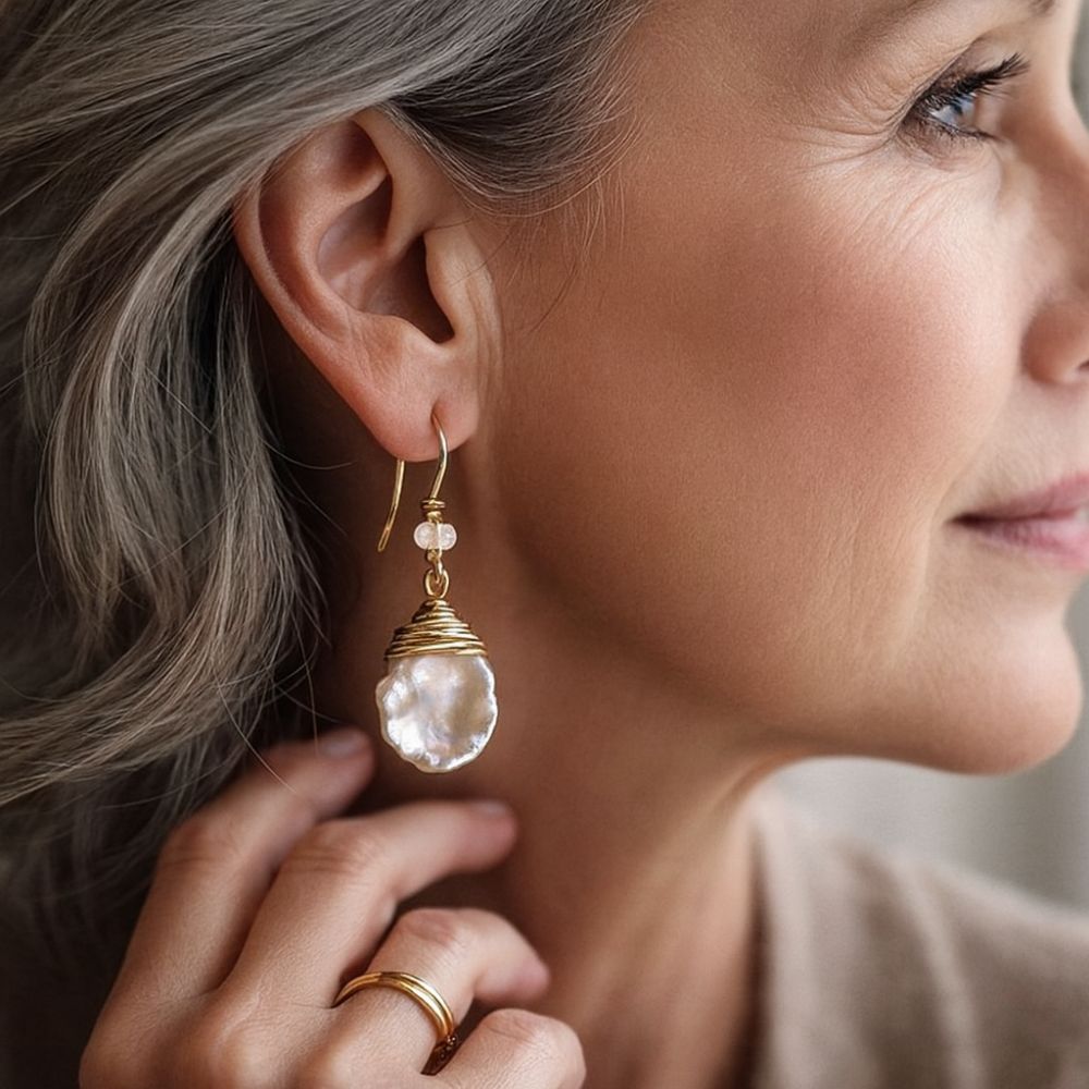 Vintage Baroque Pearl Drop Earrings