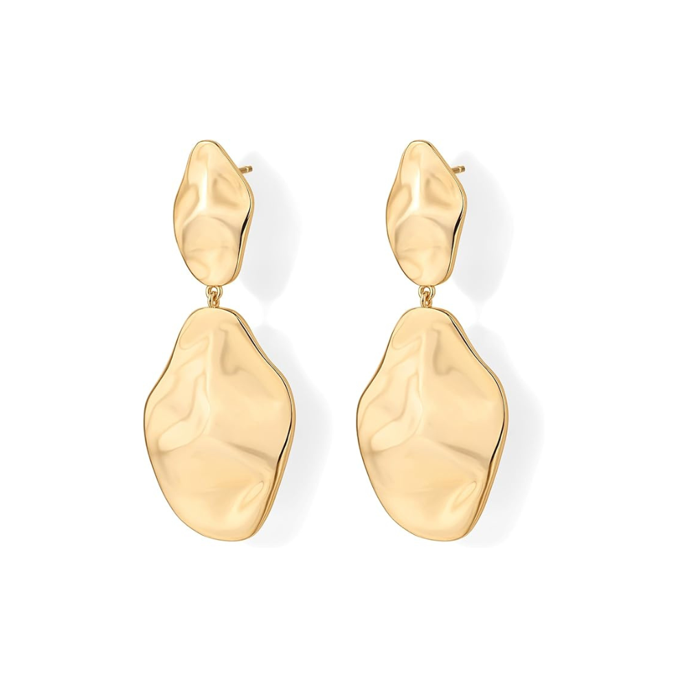 Ripple Wave Earrings | Gold
