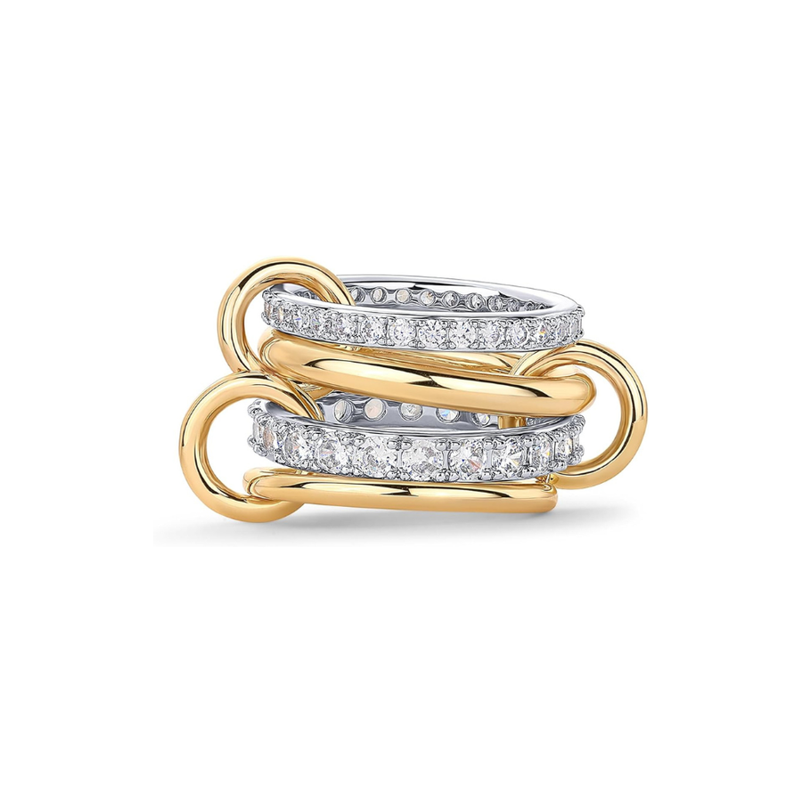 Interlock Stack Rings | Gold