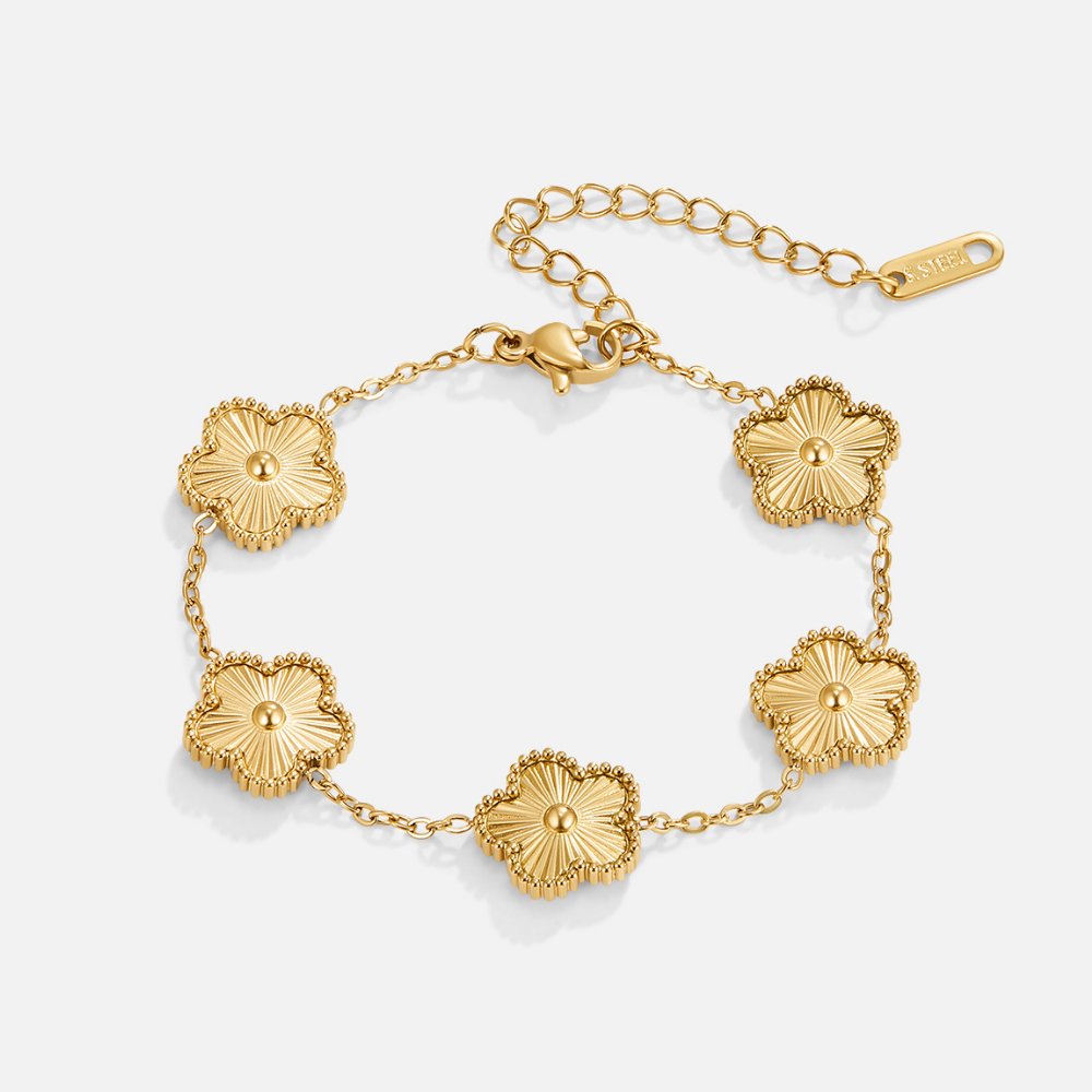 Gold Lucky Clover Bracelet