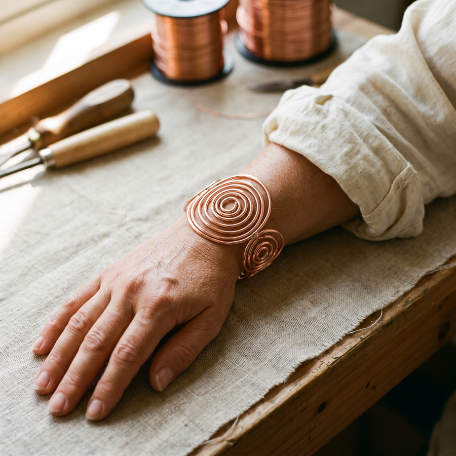 Spiral Copper Bracelet