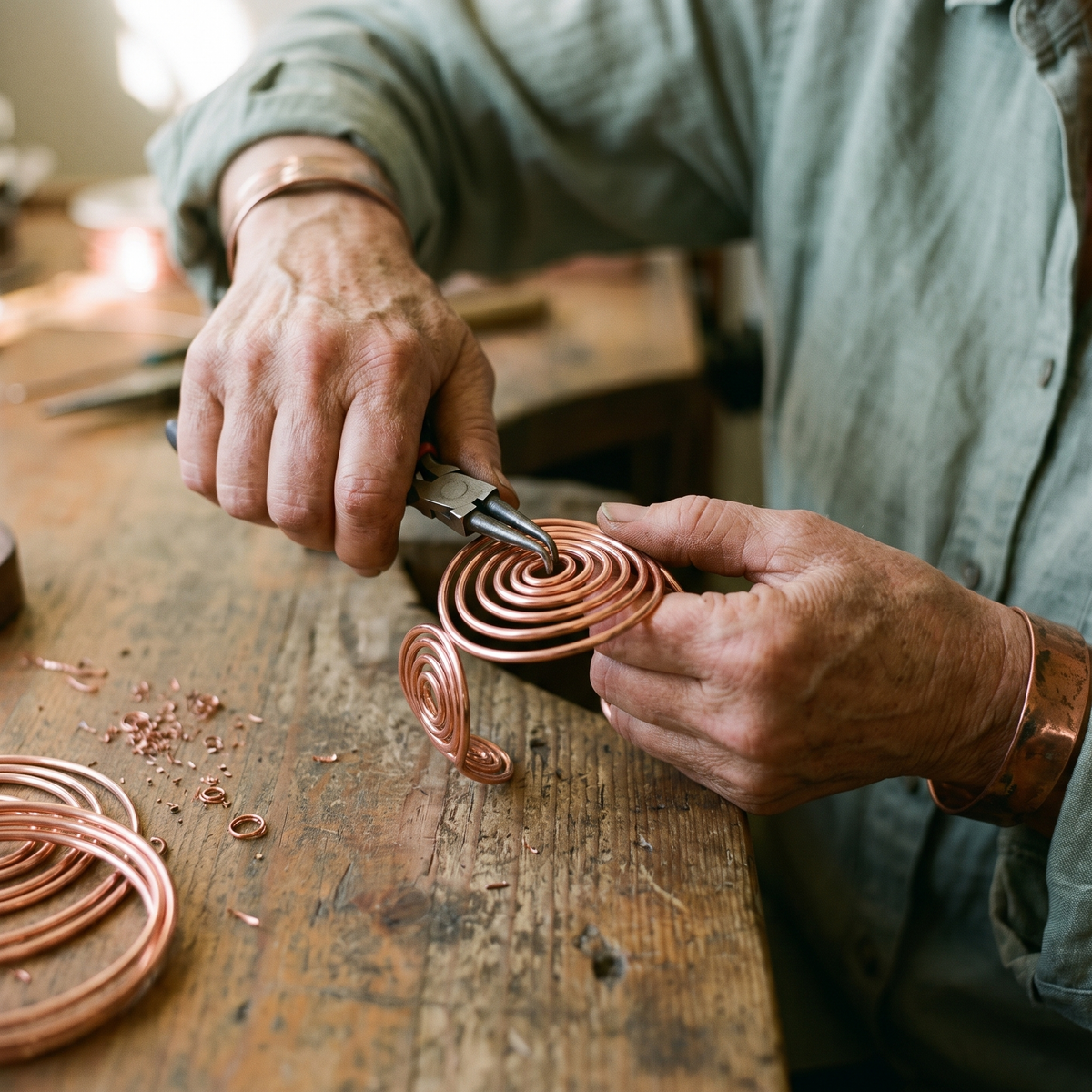 Spiral Copper Bracelet