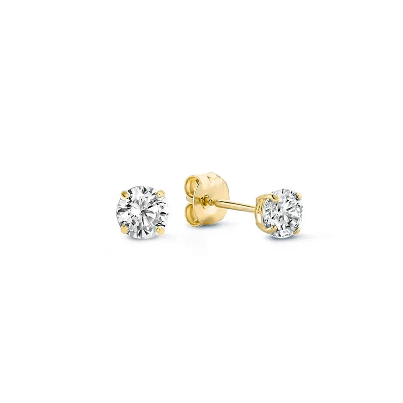 Larmes™ | Gold Stone Stud Earrings