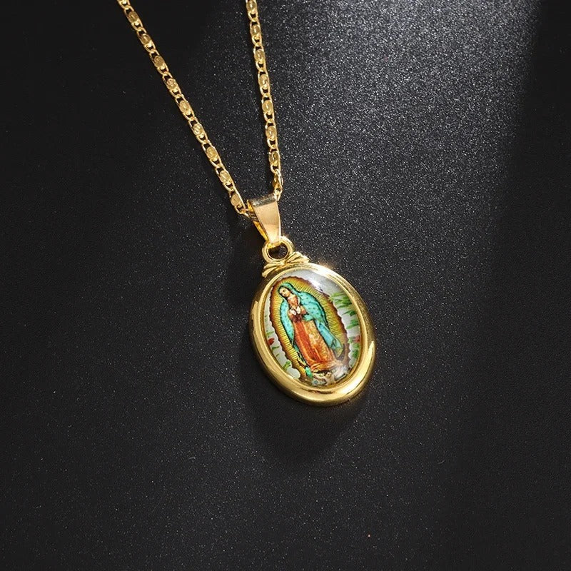 Spiritual Gold Virgin Mary Necklace