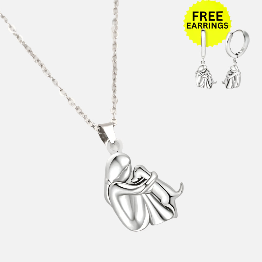 Wynter™ - Hug Pendant with Matching Earrings